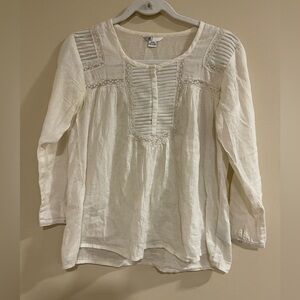 Volcom ivory long sleeve button front blouse​​​​​